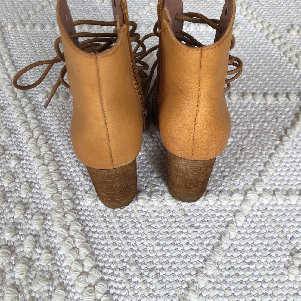 Jeffrey Campbell Tan Lace-Up Heeled Boots - Picture 11 of 16